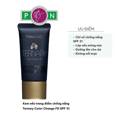 Kem Nền Trang Điểm Chống Nắng Ternary Color Change FD SPF 31 - Lớp Nền Siêu Mịn, Dưỡng Ẩm, Không Gây Nổi Mụn