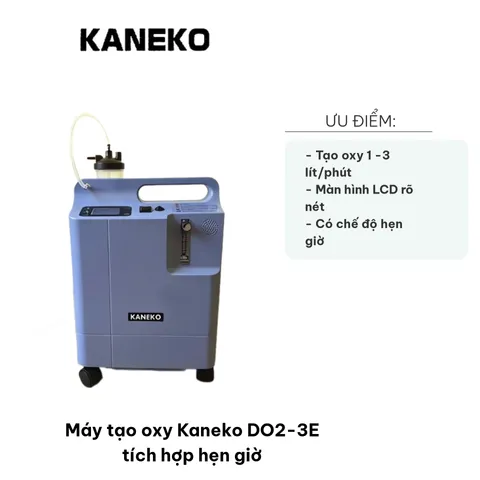 Máy tạo oxy Kaneko DO2-3E với hẹn giờ - Cung cấp oxy 1-3 lít/phút, nồng độ trên 90% cho sức khỏe tối ưu