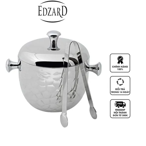 Xô Đựng Đá Mạ Bạc Có Nắp Edzard Ice Bucket Rico - Sang Trọng Giữ Lạnh Lên Đến 8 Giờ - Dụng Cụ Tiệc Tùng Hè Nóng Bức