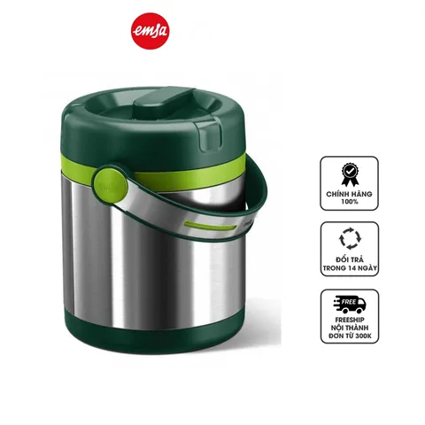 Cặp Lồng Giữ Nhiệt Emsa Mobility Isolier 1L - Thép Không Gỉ, Giữ Ấm Đồ Ăn Đến 6 Giờ, Bền Bỉ và Thực Phẩm An Toàn
