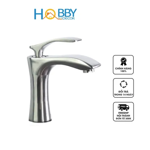 Vòi Lavabo Nóng Lạnh Inox 304 Hobby Home Decor VRM4 - Thiết Kế Sang Trọng, Chất Liệu Bền Bỉ, Tiện Lợi Cho Mọi Nhà Tắm