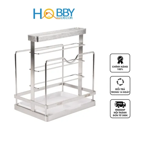 Kệ Đựng Nắp Vung Thớt Dao Inox 304 Hobby Home Decor TT11 - Thiết Kế Hiện Đại, Sang Trọng, Gọn Gàng Cho Nhà Bếp