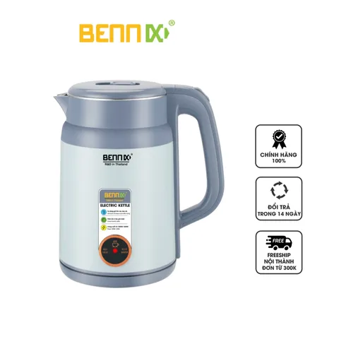 Ấm Siêu Tốc Bennix BN-200EK 2L - Đun Sôi Nước Nhanh, Giữ Ấm 55°C, An Toàn, Tiện Lợi cho Mọi Gia Đình