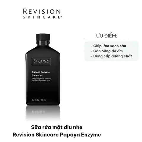 Sữa Rửa Mặt Dịu Nhẹ Revision Skincare Papaya Enzyme 198ml - Làm Sạch Da Dầu & Hỗ Trợ Cân Bằng Độ Ẩm, Chiết Xuất Đu Đủ