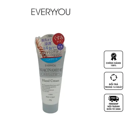 Kem Dưỡng Da Tay Everyyou Niacinamide - Làm Sáng, Cấp Ẩm, Phục Hồi Da Mềm Mại, Chống Nhăn - 60g