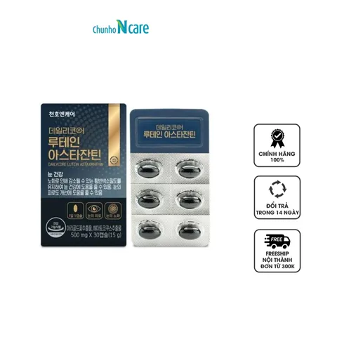 Viên Uống Hỗ Trợ Bổ Mắt Chunho Ncare - Giải Pháp Dinh Dưỡng Cho Mắt Sáng Khỏe, Hỗ Trợ Giảm Mỏi Mắt Khi Sử Dụng Thiết Bị Công Nghệ