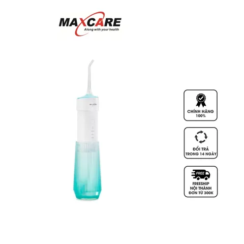 Máy Tăm Nước Cầm Tay Maxcare UltraSonic Max456P - Công Nghệ Phun Tia Nước, Chống Nước IPX7, Dung Tích 160ml, Sạch Răng Hiệu Quả