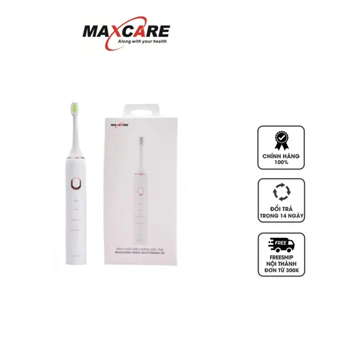 Bàn Chải Đánh Răng Điện Maxcare Hera Whitening SE - 4 Chế Độ Làm Sạch, Trắng Răng, Công Nghệ Sonic, Với Động Cơ Maglev, Nhỏ Gọn, Thời Gian Sử Dụng 30 Ngày