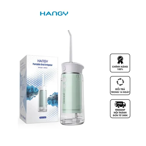 Máy tăm nước gấp gọn 3 chế độ làm sạch Hangy HM23 - Công nghệ tia nước siêu âm, áp suất 120PSI, chăm sóc răng miệng hiệu quả tại nhà