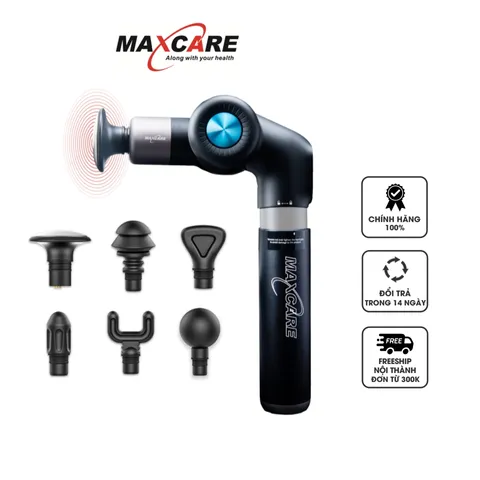 Máy Massage Cầm Tay Maxcare Max638Pro - Thiết kế Gọn Nhẹ Kèm 6 Đầu Massage Chuyên Nghiệp, Tốc độ Điều Chỉnh 1200-3200RPM