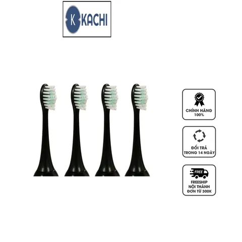 Set 04 Đầu Bàn Chải Thay Thế Bàn Chải Điện Kachi Sonic MK309A - Lông Mềm, Dễ Lắp Đặt, Sạch Sẽ Răng Miệng Hàng Ngày
