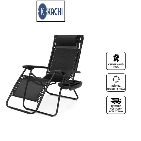 Ghế Xếp Thư Giãn Kachi MK116 Có Khay Để Ly - Đồ Dùng Cắm Trại Tiện Lợi Cho Gia Đình Và Du Lịch