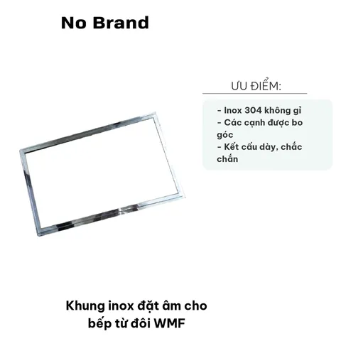 Khung Inox Đặt Âm Cho Bếp Từ Đôi WMF - Phụ Kiện Lắp Đặt Chắc Chắn, Dễ Vệ Sinh, Bảo Vệ Bếp Khỏi Trầy Xước