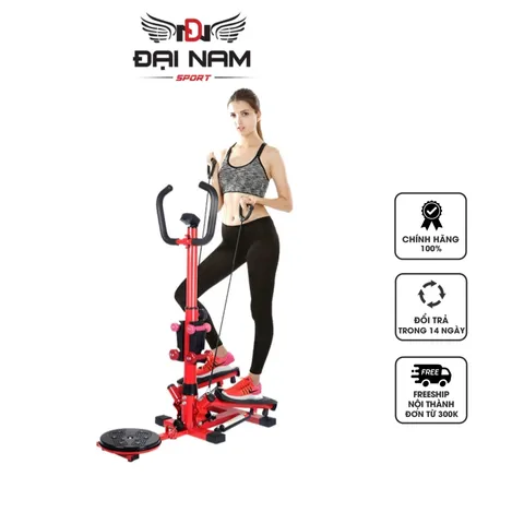 Máy Chạy Bộ Tại Chỗ Đại Nam Sport - Tích Hợp Đĩa Xoay Eo và Tạ Tay, Khung Thép Chịu Lực 120kg, Thiết Kế Gọn Nhẹ, Phù Hợp Tập Tại Nhà