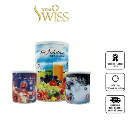 Bộ 3 Sản Phẩm Total Swiss Fit Solution - Dinh Dưỡng Tế Bào Năng Lượng & Khoáng Chất - Hỗ Trợ Sức Khỏe Tối Ưu Từ Thụy Sĩ
