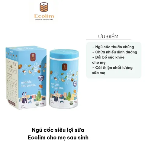 Ngũ Cốc Lợi Sữa Ecolim 500g Cho Mẹ Sau Sinh - Tăng Cường Dinh Dưỡng & Lượng Sữa Tự Nhiên, An Toàn & Hữu Cơ