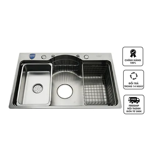 Chậu Rửa Bát Inox Faster FS 7848 HMS - Sang Trọng, Hiện Đại, 1 Hố Rộng, Chất Liệu Inox 304 Chịu Va Đập, Tiện Lợi Vệ Sinh