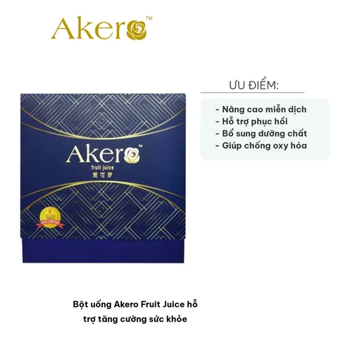 Bột uống Akero Fruit Juice Tăng Cường Sức Khỏe - Chiết Xuất Thiên Nhiên từ Lựu, Nho, Măng Cụt, Nghệ Đen - Hỗ Trợ Miễn Dịch