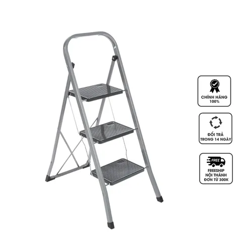 Thang 3 Bậc Gấp Gọn Klapptritt Axentia Tải Trọng 150kg - Thang An Toàn Tiện Dụng Cho Sửa Chữa Và Vệ Sinh Nhà Cửa