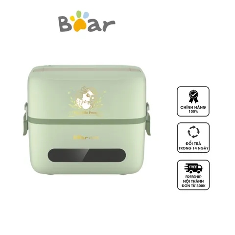 Hộp Cơm Cắm Điện 2 Tầng Bear DFH-B12K5 - Giữ Nhiệt, 1.2 Lít, Khay Inox 304 Chất Lượng Cao, Nấu Ăn Nhanh 10 Phút