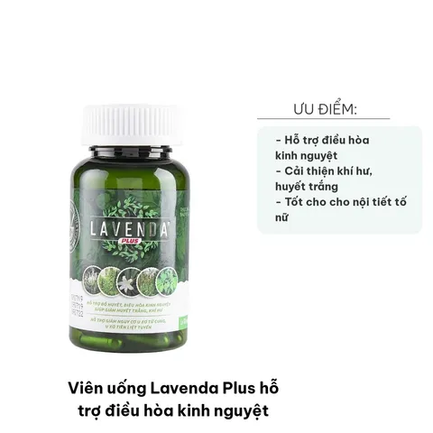 Viên Uống Lavenda Plus - Hỗ Trợ Điều Hòa Kinh Nguyệt, Cải Thiện Khí Hư & Huyết Trắng, Cân Bằng Nội Tiết Tố Nữ