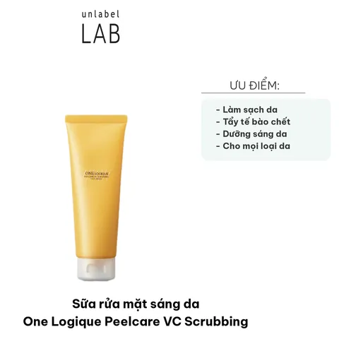 Sữa Rửa Mặt Sáng Da One Logique Peelcare VC Scrubbing - Tẩy Tế Bào Chết Nhẹ Nhàng, Dưỡng Sáng Da, Chống Lão Hóa Kết Hợp Vitamin C 100g