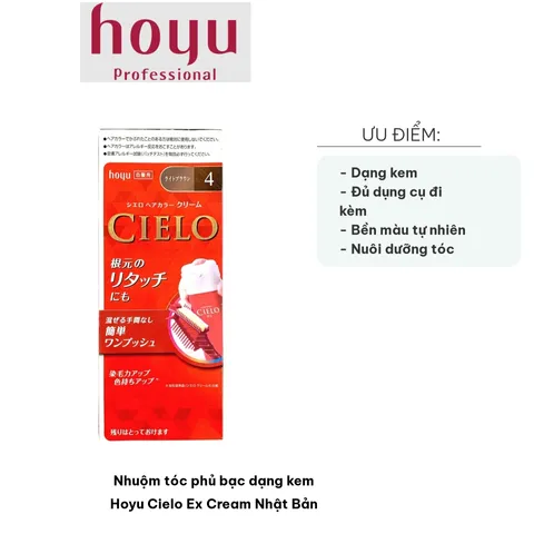 Nhuộm Tóc Phủ Bạc Dạng Kem Hoyu Cielo Ex Cream Nhật Bản - Giải Pháp Dễ Dàng Tại Nhà Với Màu Tóc Bền Đẹp