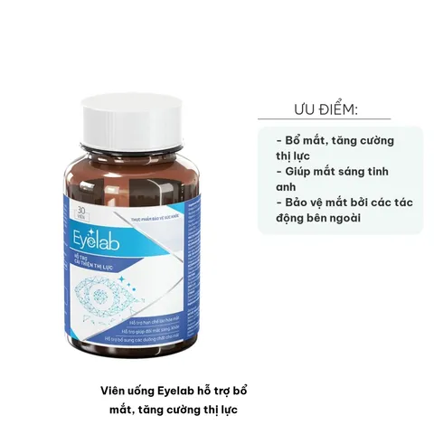 Viên uống bổ mắt Eyelab - Tăng cường thị lực, hỗ trợ sức khỏe mắt với Lutein, Zeaxanthin, Vitamin và Omega 3 - Hộp 30 viên