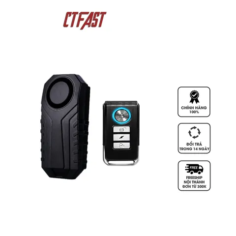 Chuông Báo Động Chống Trộm Xe Máy CTFAST KS-SP22R - Cảm Biến Rung, Điều Khiển Từ Xa, Tiếng Còi 113dB, Phù Hợp Cho Xe Máy, Xe Đạp