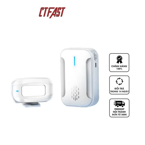 Chuông Báo Khách Chống Trộm CTFAST-02 - Cảm Biến Hồng Ngoại, 46 Nhạc Chuông, Thiết Kế Thông Minh, Bảo Vệ Cửa Hàng, 110dB
