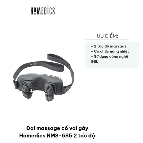 Đai Massage Cổ Vai Gáy HoMedics NMS-685 - Thiết Bị Massage Nhiệt 2 Tốc Độ Dễ Dàng Điều Chỉnh, Giúp Thư Giãn Cơ Thể