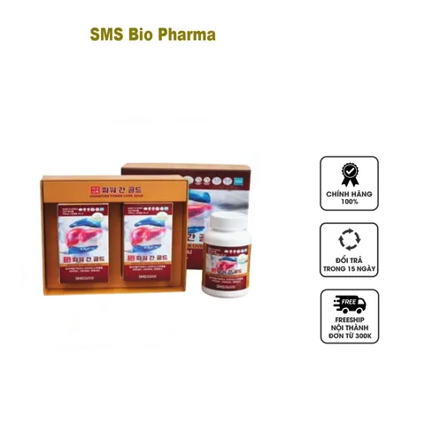 Viên Uống Bổ Gan SMS Bio Pharm Power Liver Gold - Giải Độc, Tăng Cường Đề Kháng, Hỗ Trợ Sức Khỏe Gan Cho Người Uống Rượu, 120 Viên