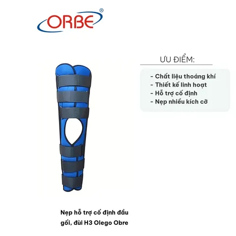 Nẹp Hỗ Trợ Cố Định Đầu Gối Đùi H3 Olego Obre - Chất Liệu Cotton Thoáng Khí, Linh Hoạt Cho Mọi Lứa Tuổi