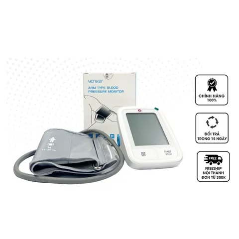 Máy Đo Huyết Áp Bắp Tay Tự Động Yonker YK-BPA2 - Chứng Nhận CE, FDA, Màn Hình Lớn, Pin Lithium, Dành Cho Người Lớn Tuổi, Tiện Dụng Khi Du Lịch