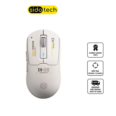 Chuột Gaming Bluetooth Sidotech IN6 - Thiết Kế Ergonomic, Kết Nối Linh Hoạt, Tốc Độ Phản Hồi CAO, Dung Lượng Pin 500mAh