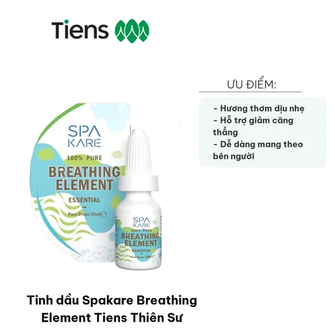 Tinh Dầu Spakare Breathing Element Tiens Thiên Sư - 10ml Dưỡng Da Tự Nhiên, Cấp Ẩm, Thư Giãn, Hỗ Trợ Giảm Căng Thẳng
