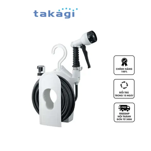 Bộ Vòi Tưới Cây 10m Takagi R110CG - Thiết Kế Nhỏ Gọn Tiện Dụng Cho Khu Vườn, 7 Chế Độ Phun Nước, Ống Dây Chất Lượng Cao