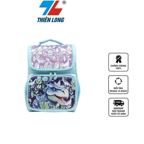 Balo Chống Gù Thiên Long BP-010 Khủng Long - Cặp Học Sinh Dành Cho Bé Trai, Thiết Kế Êm Ái, Hỗ Trợ Tư Thế Đeo, Chất Liệu Chống Thấm