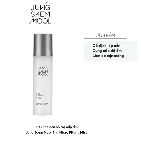 Xịt Khóa Nền Cấp Ẩm Jung Saem Mool 3in1 Micro Fitting Mist 120ml - Giữ Lớp Trang Điểm Bền Màu, Tươi Mát, Dễ Dàng Mang Theo