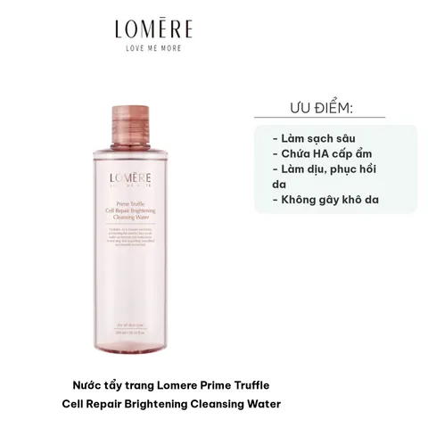 Nước Tẩy Trang Lomere Prime Truffle Cell Repair 300ml - Làm Sạch Sâu, Phục Hồi Da, Cấp Ẩm Tự Nhiên, Dành Cho Mọi Loại Da