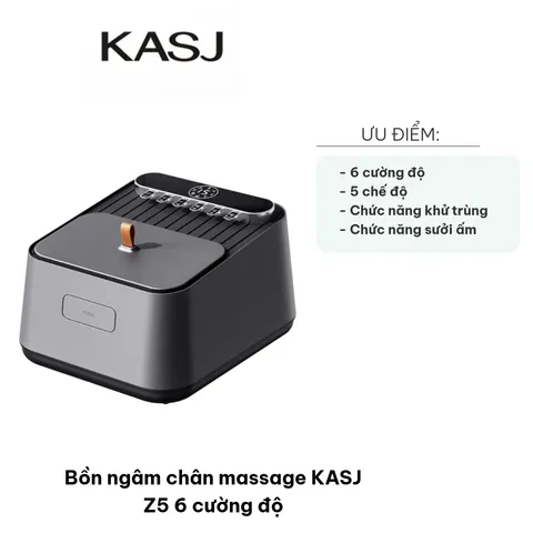 Bồn Ngâm Chân Massage KASJ Z5 - 6 Cường Độ & 5 Chế Độ Massage, Thiết Kế Hiện Đại, Giúp Giảm Căng Thẳng và Tăng Cường Sức Khỏe