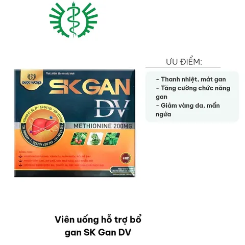 Viên uống bổ gan SK Gan DV - Hỗ trợ thanh nhiệt, giải độc và tăng cường chức năng gan - Sản phẩm sức khỏe tự nhiên