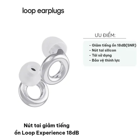 Nút tai giảm tiếng ồn Loop Experience 18dB - Thiết kế tiện lợi cho sự kiện, nhạc sống, đa màu sắc, bảo vệ thính giác hiệu quả.
