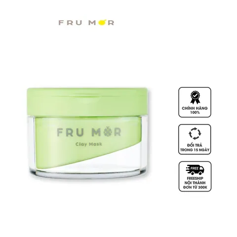 Mặt Nạ Đất Sét Fru Mor - Hỗ Trợ Giảm Nhờn, Mụn Đầu Đen Chiết Xuất Từ Thiên Nhiên Dưa Gang, Rau Má, Dành Cho Da Dầu, Mụn