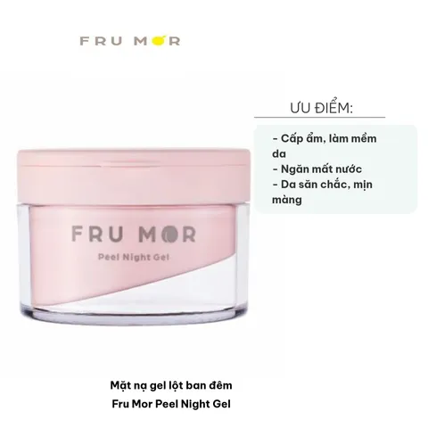 Mặt Nạ Gel Lột Ban Đêm Fru Mor Peel - Dưỡng Ẩm Da Tươi Sáng Với Chiết Xuất Đào & Lựu, Mặt Nạ Ngủ Thoải Mái