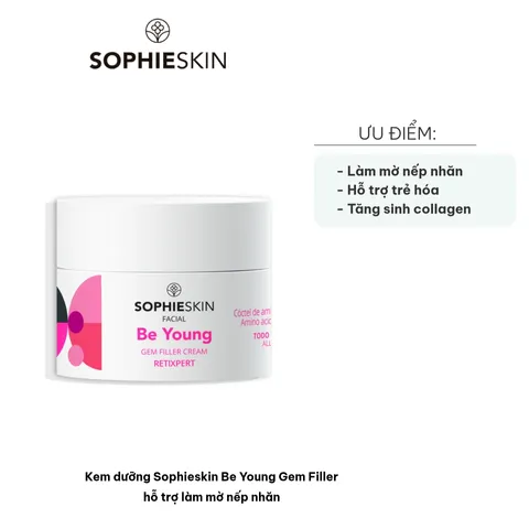 Kem Dưỡng Sophieskin Be Young Gem Filler 50ml - Hỗ Trợ Làm Mờ Nếp Nhăn, Cải Thiện Độ Đàn Hồi, Dưỡng Ẩm Da Chắc Khỏe