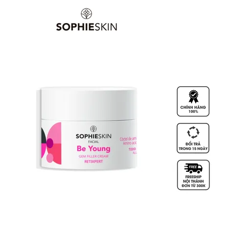 Kem Dưỡng Sophieskin Be Young Gem Filler 50ml - Hỗ Trợ Làm Mờ Nếp Nhăn, Cải Thiện Độ Đàn Hồi, Dưỡng Ẩm Da Chắc Khỏe