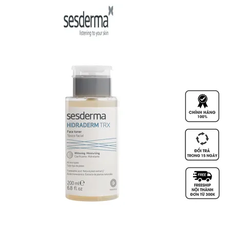 Toner Nước Hoa Hồng Sesderma Hidraderm TRX 200ml - Cấp Ẩm và Dưỡng Sáng Da, Phù Hợp Mọi Loại Da, Giúp Làn Da Tươi Trẻ