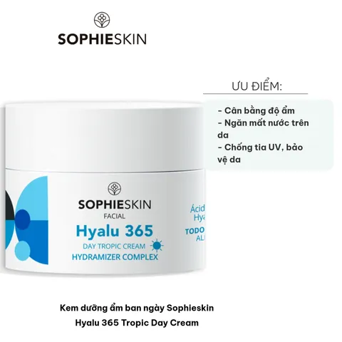 Kem Dưỡng Ẩm Ban Ngày Sophieskin Hyalu 365 Tropic Day Cream - Cấp Ẩm Sâu, Chống Nắng, Dành Cho Mọi Loại Da, 50ml