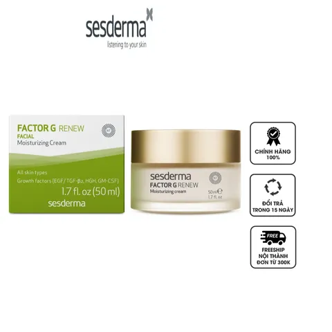 Kem Dưỡng Ẩm Sesderma Factor G Renew - Kem Rejuvenating Chống Nếp Nhăn Cho Da Khô, Săn Chắc, Đều Màu 50ml